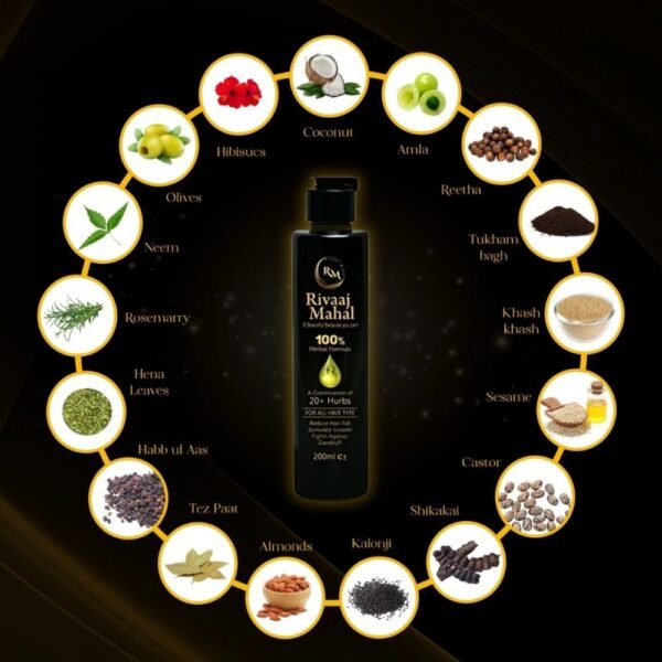 🌿 Rivaaj Hair Oil – Best Organic Hair Food Oil 💧in Pakistan for Hair Growth, Hair Fall, Dandruff & Regrowth | Herbal Ayurvedic Solution for Men & Women 💆‍♀️💆‍♂️